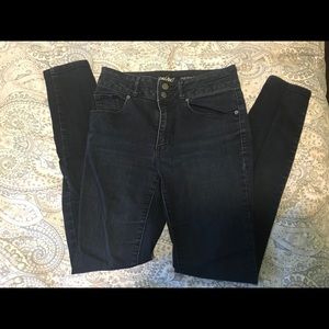 Mossimo dark wash high waisted skinny jeans